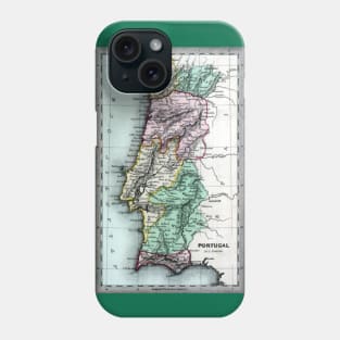 1835 Map of Portugal Phone Case