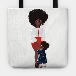 Daughter and Mom Black Women Tote