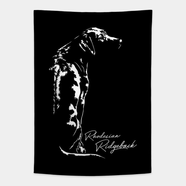 Rhodesian Ridgeback dog portriat dog mom gift Tapestry by wilsigns