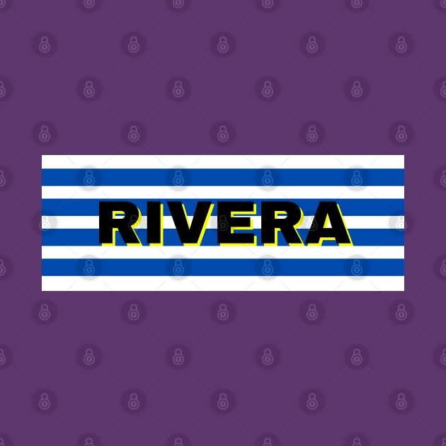 Rivera City in Uruguay Flag Stripes by aybe7elf