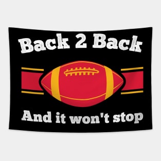 Back 2 Back Football Champions Back to Back Football Winners Tapestry