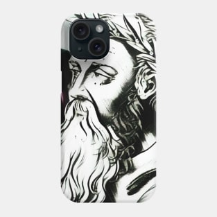 Heraclitus Black and White Portrait | Heraclitus Artwork 3 Phone Case