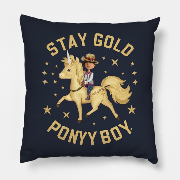 Stay Gold Ponyboy Pillow by Moulezitouna