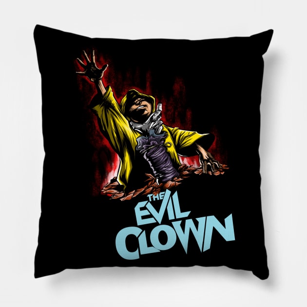 The Evil Clown Pillow by Zascanauta
