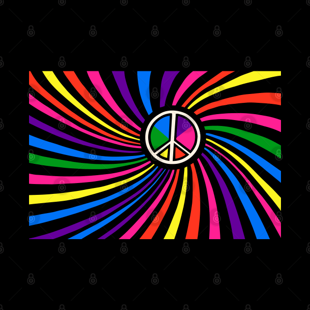Hippie Peace Rainbow by katmargoli
