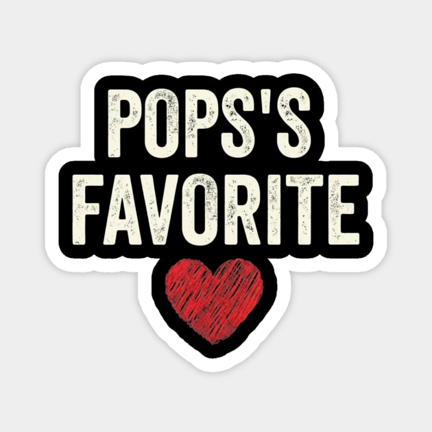 Pops's Favorite Father's Day Dad Heart Magnet by ArtistTee ⭐⭐⭐⭐⭐