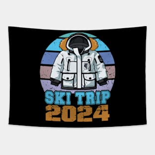 Ski Trip 2024 - Matching Family Snow Skiing Vacation Tapestry