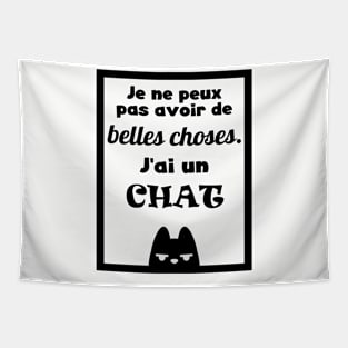 fun cat quote in french Tapestry