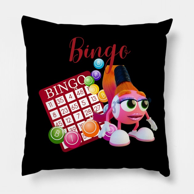 Red Bingo Pillow by TC/LBM BINGO