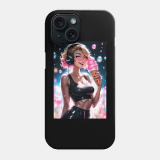 Sexy Anime Girl with Ice Cream Phone Case