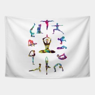 Yoga figures Tapestry