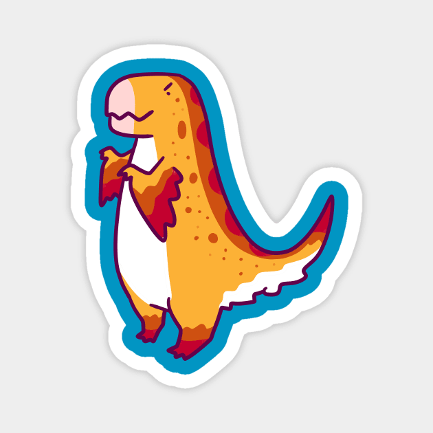 Feathered Dinosaur Magnet by saradaboru