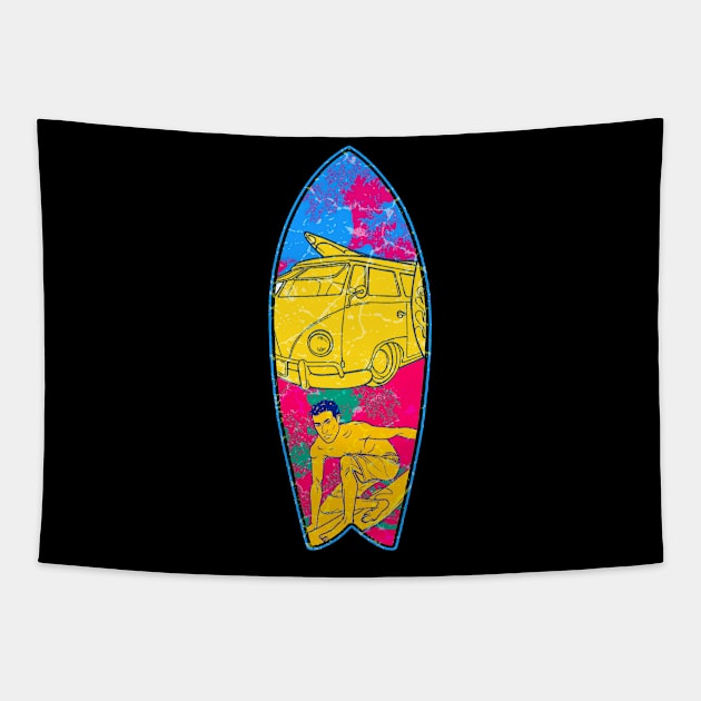 Surfing Tapestry by Mila46