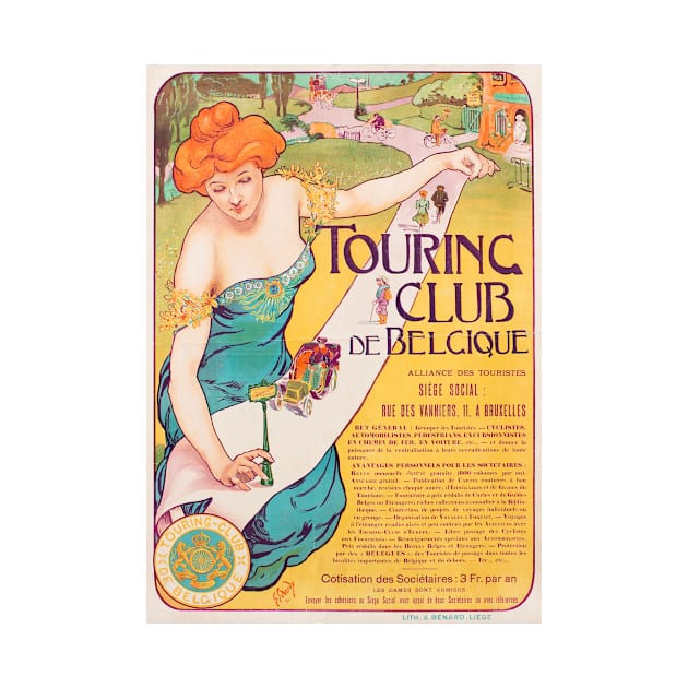 Ad for Touring Club de Belgique,1901 by WAITE-SMITH VINTAGE ART