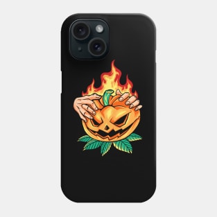 burning pumpkin Phone Case