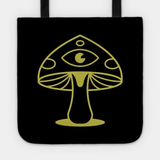 Mushroom. Fungi eye symbol. Tote