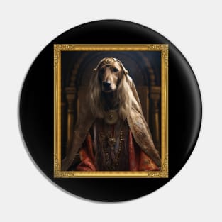 Exquisite Afghan Hound - Medieval Afghan Royal Princess  (Framed) Pin