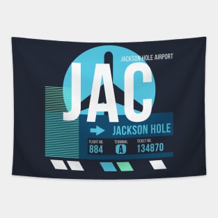 Jackson Hole (JAC) Airport // Sunset Baggage Tag Tapestry