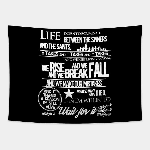 Hamilton Typography Tapestry by chjannet