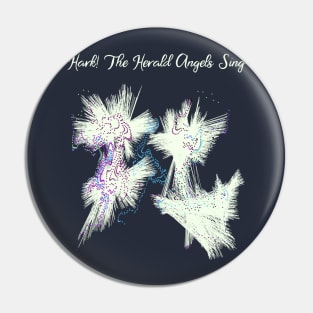 Hark! The Herald Angels Sing Christmas Abstract Pin