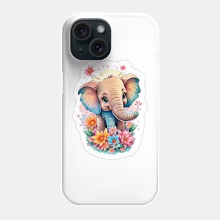 Minimal Cute Baby Elephant Phone Case