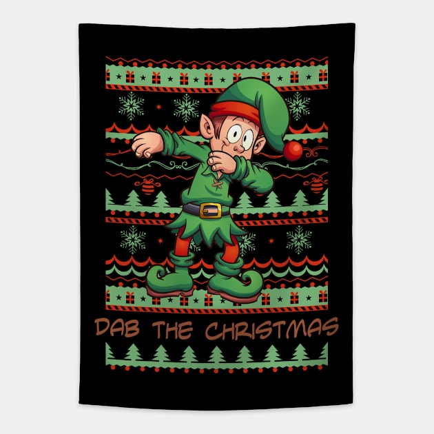 Christmas Dabbing Fairy - Dab Dance Slogan 1 Tapestry by EDDArt