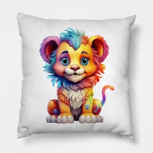 Rainbow Baby Lion Pillow