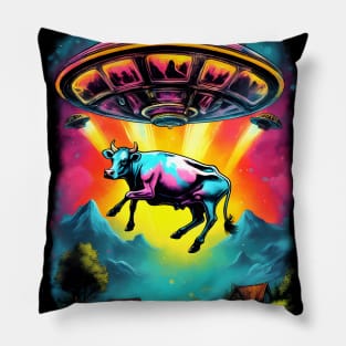 Ufo Cow Abduction Pillow