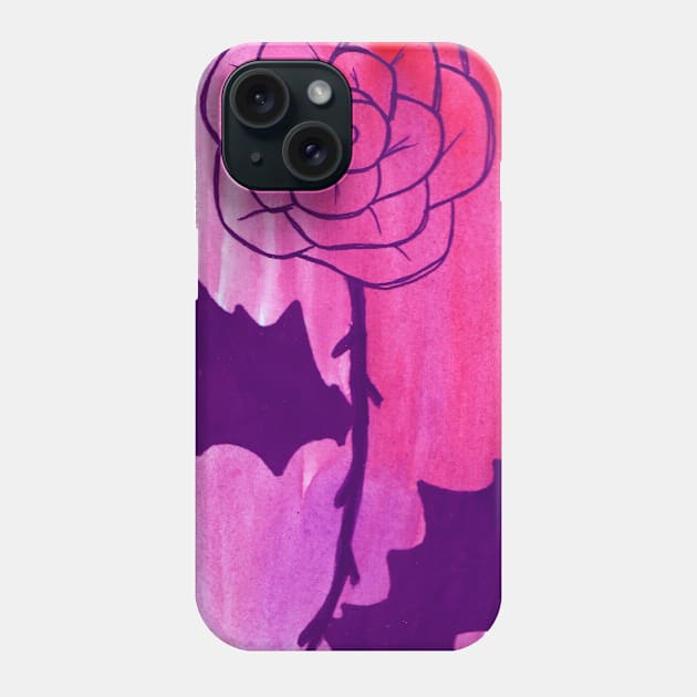 Pink Rose Watercolor Phone Case by saradaboru