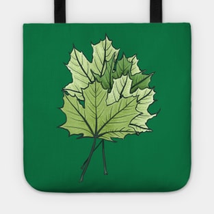 Green Maple Leaves Tote