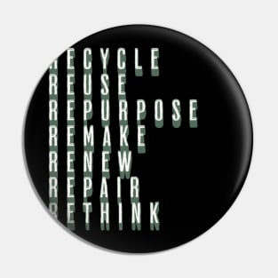 Reduce Recyle Rethink Pin