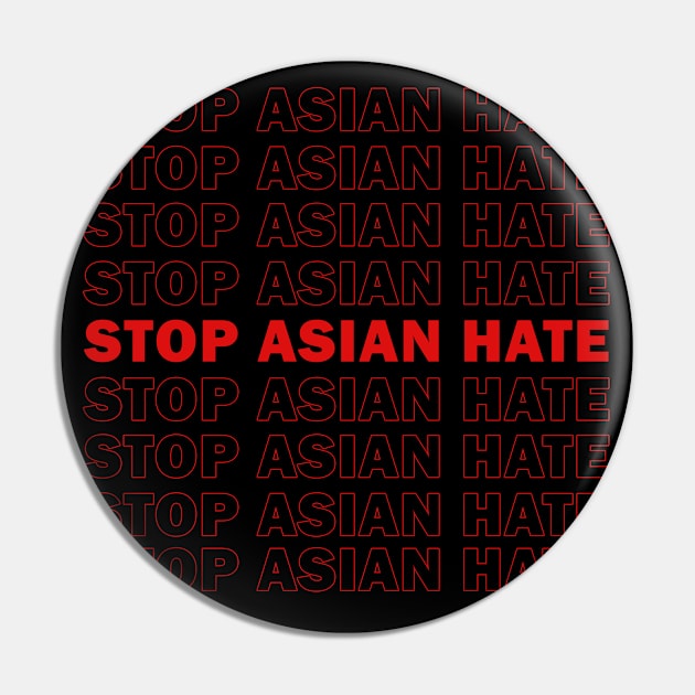 Stop Asian Hate Pin by valentinahramov