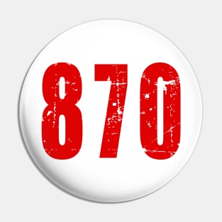 Arkansas 870 Area Code Distressed Design Pin