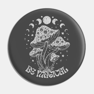 Be Magical With Moons and Mushrooms - Vintage Pin