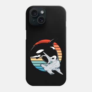 Hammerhead shark and orca Phone Case