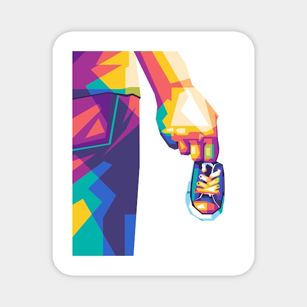 holding shoes wpap Magnet by Rizkydwi