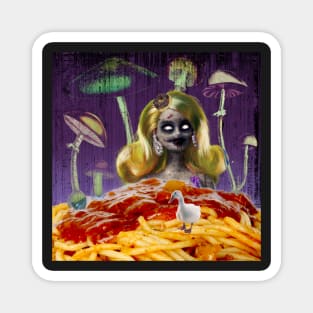 Zombie Barbie Spaghetti Magnet