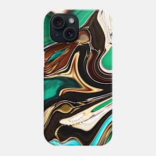 Green Abstract marble Phone Case