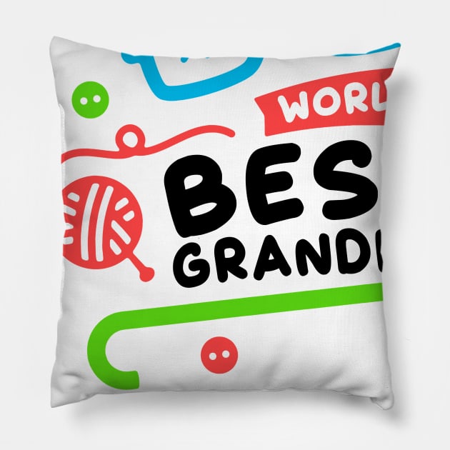 World's Best Grandma Pillow by simplecreatives