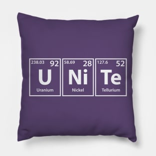 Unite (U-Ni-Te) Periodic Elements Spelling Pillow