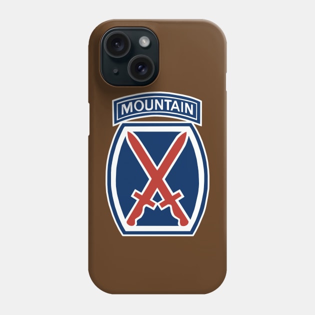 10th Mountain Division Phone Case by Trent Tides