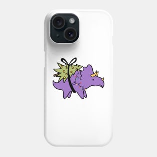 dinosaur christmas tree Phone Case