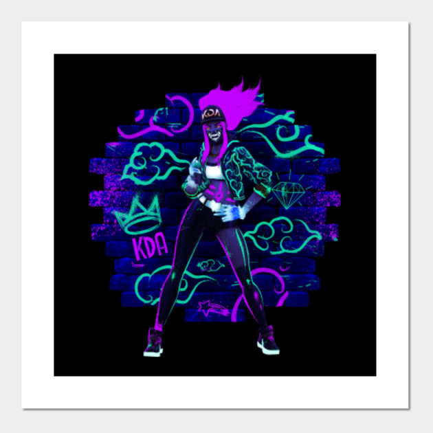 Kda Akali Neon Kda League Of Legends Posters And Art Prints