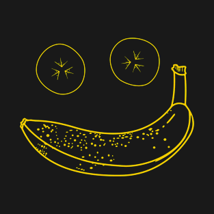 smiley banana lineart T-Shirt