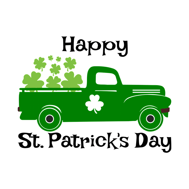 Happy st Patrick's day truck Four leaf clover irish by GoodWills