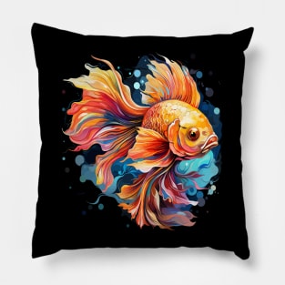 Goldfish Rainbow Pillow