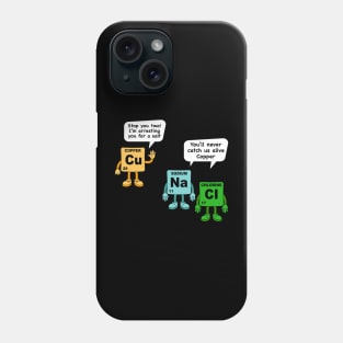 Salt and Copper Periodic Table Police Pun Chemistry Phone Case