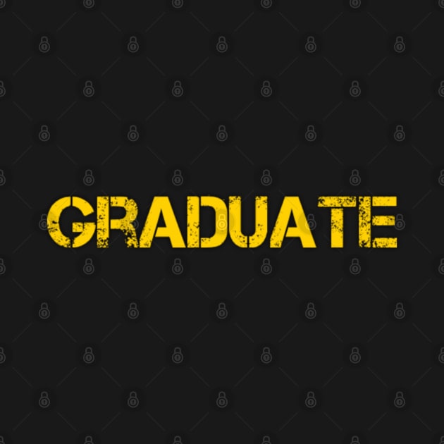 Graduate (Graduation Day) yellow vintage by Inspire Enclave