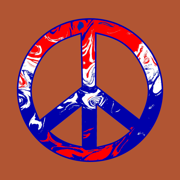 USA Peace Symbol For Fourth Of July by SartorisArt1