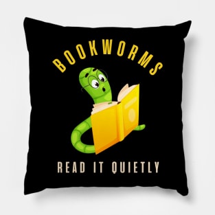 Bookworms Read it Quietly Pillow
